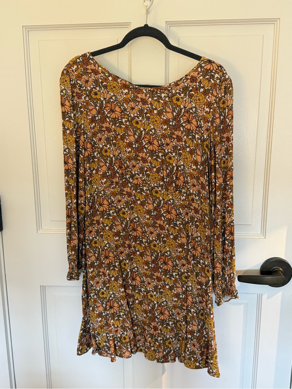 &Other Stories floral swing dress in autumnal colors